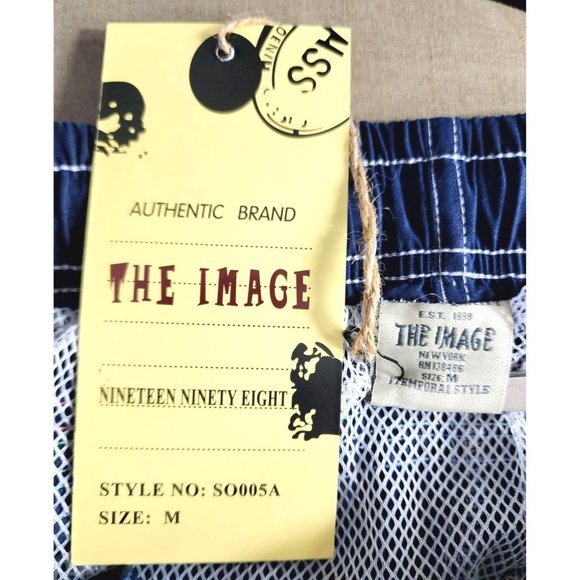 Authentic Brand The Image Vintage 1998 Medium Blue Men Mesh Interior Shorts - Picture 12 of 13